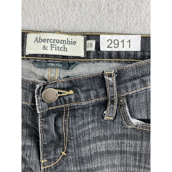 Abercrombie & Fitch Jeans Womens 0 Grey Erin Distressed Denim Stretch Pockets - Picture 15 of 15